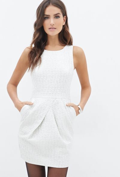 Metallic Brocade Sheath Dress